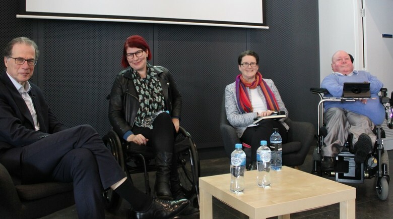 Four panelists at Brotherhood Talks