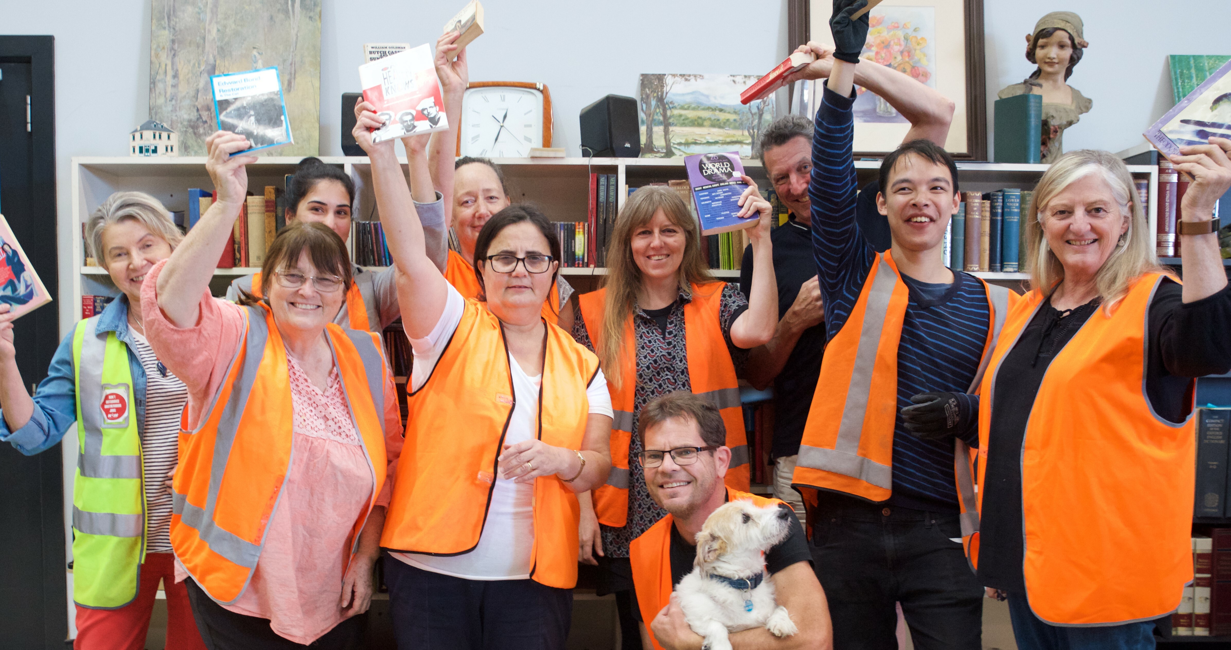 Our Brotherhood Books team featured as the banner for the online volunteer survey.