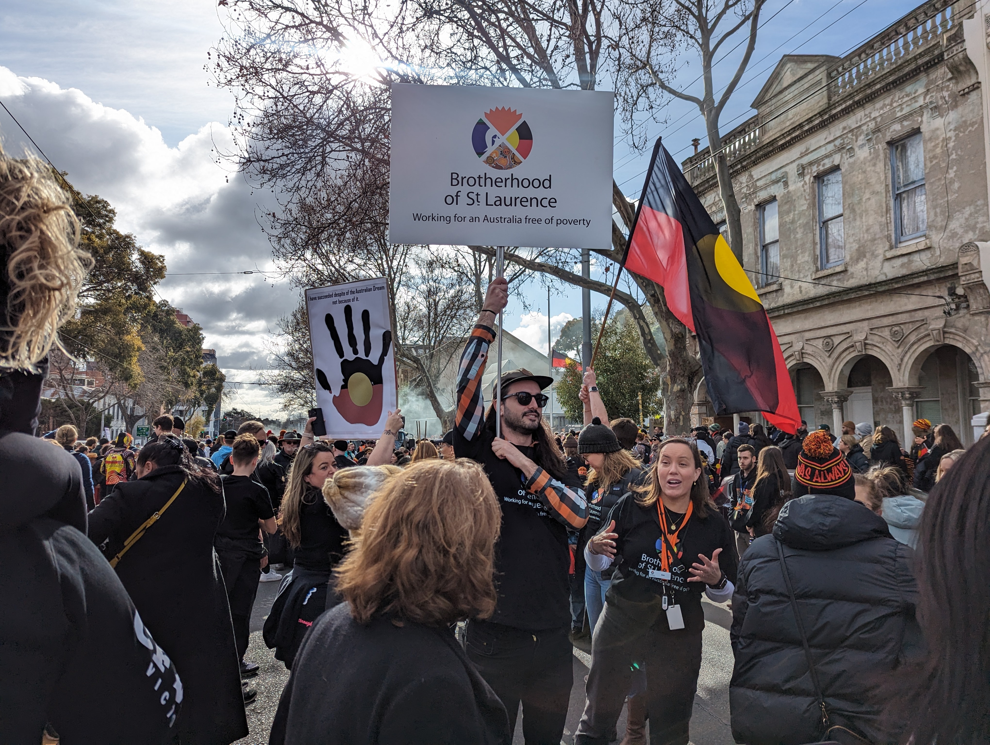 BSL staff and volunteers attending the NAIDOC march.