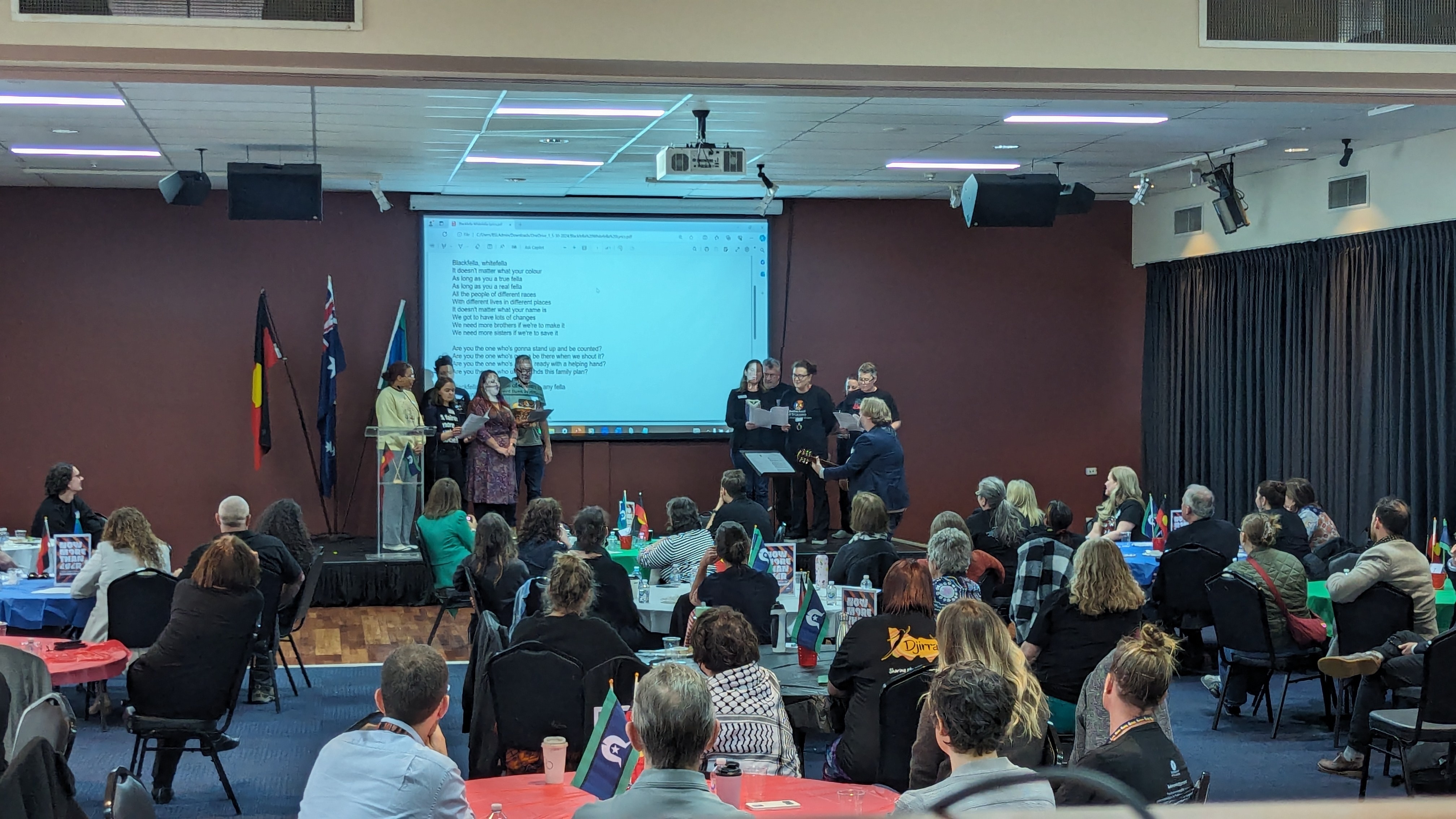 The BSL Choir wrapping up the event singing