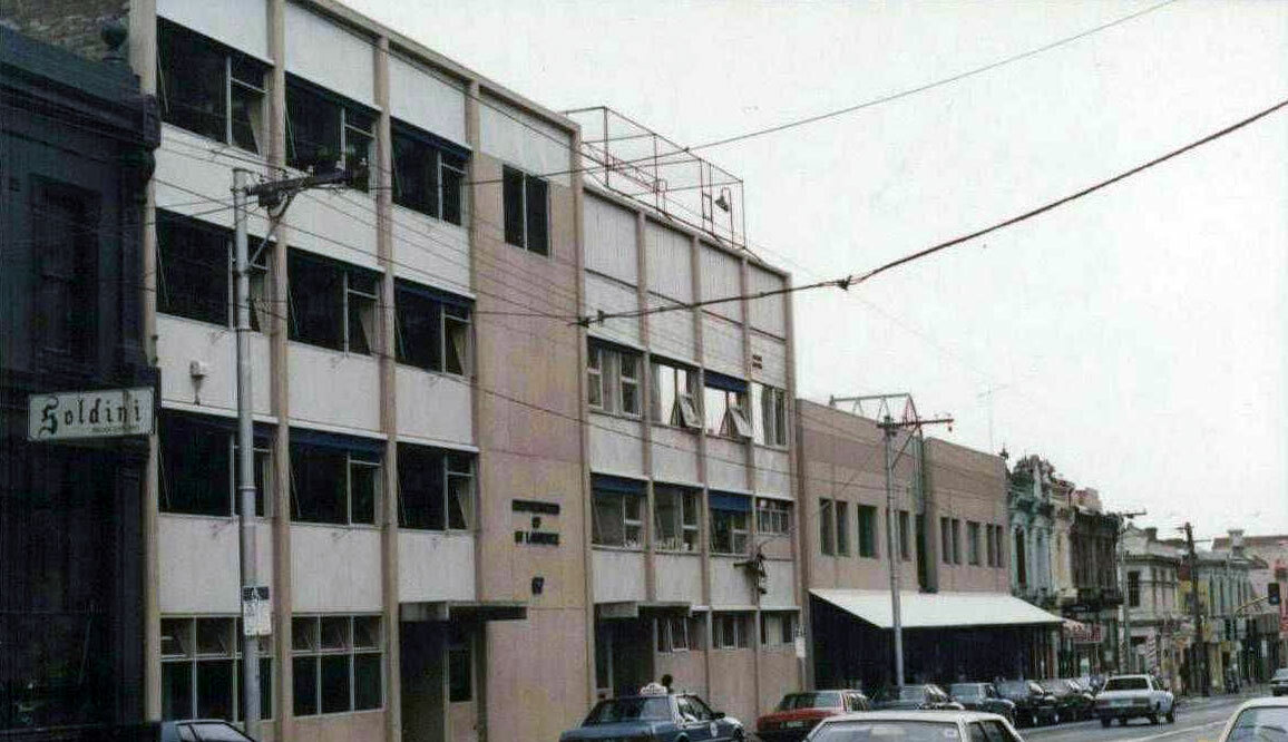 An external view of the BSL building in Brunswick Street in the 1980s