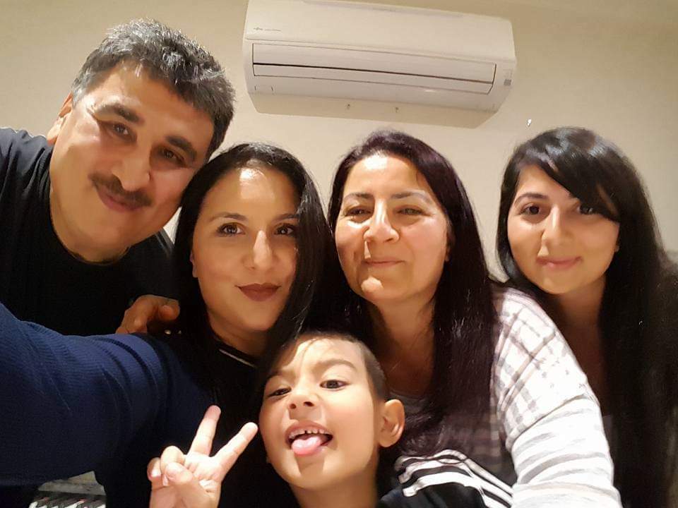 Zeinab in Melbourne with her family. 