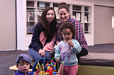 Adults and kids at playgroup