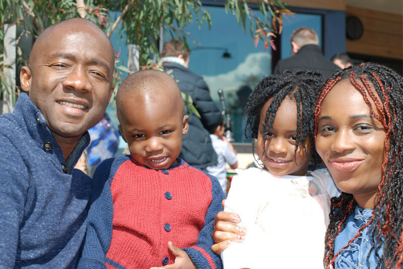 Family of four at Jindi Community Centre