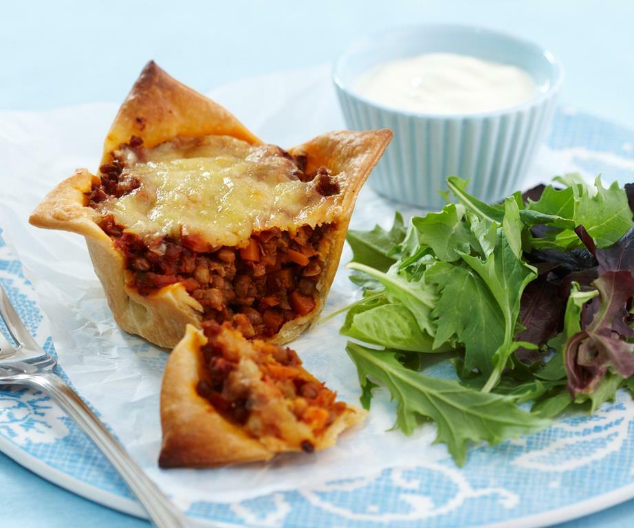 Lentil chilli cheese pie