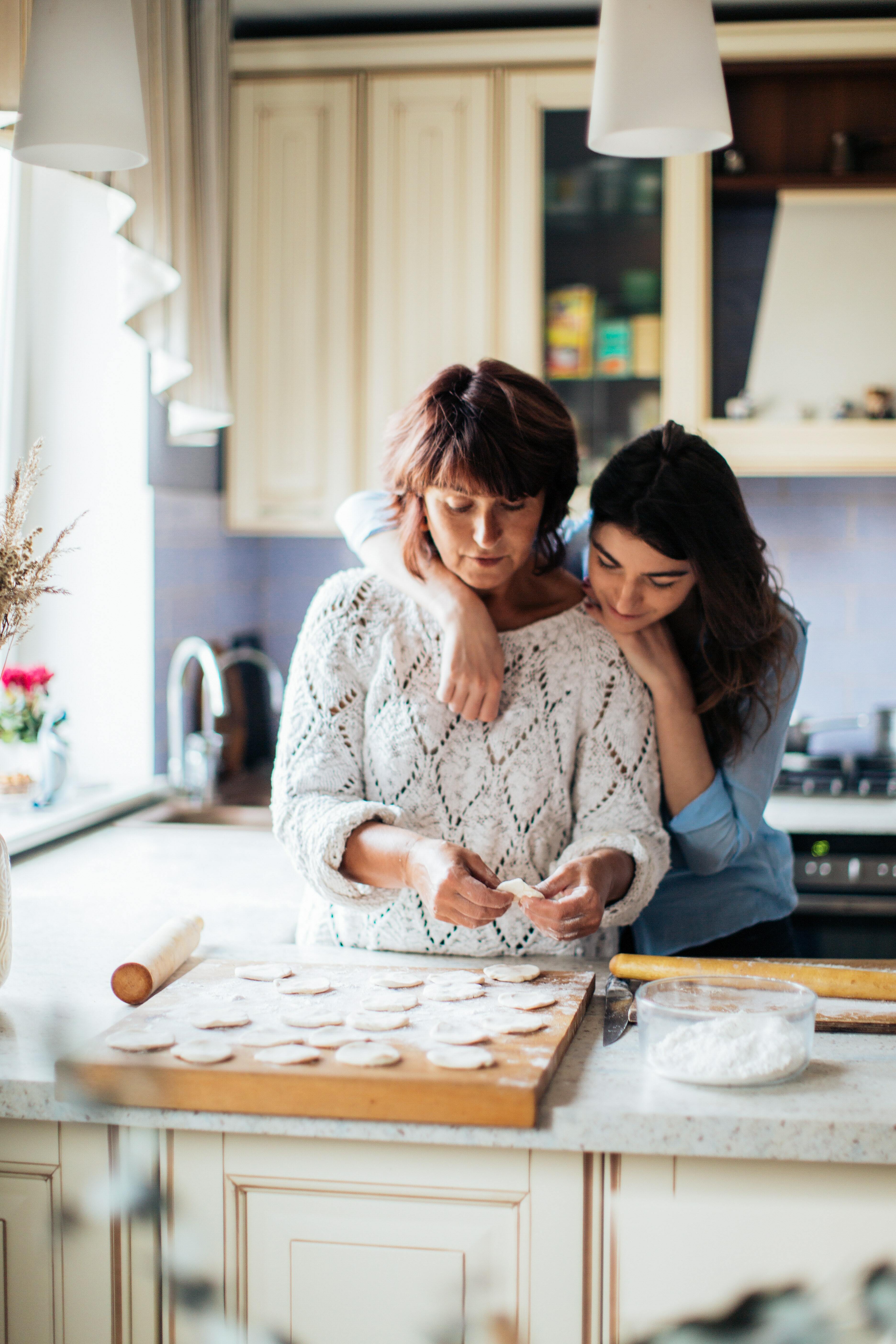 A photo of mother and daughter