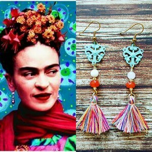 Frida Kahlo inspired earrings